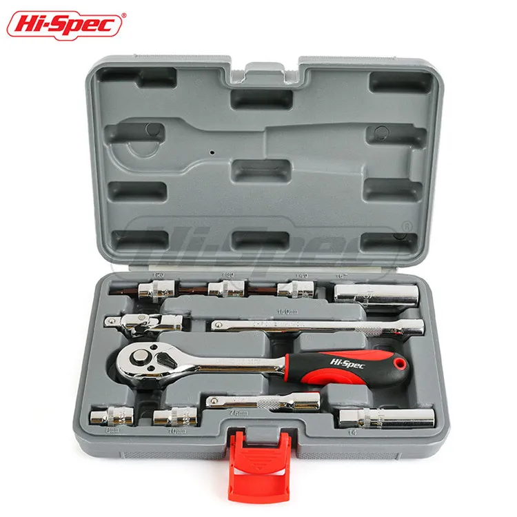 11pc 3/8 Spark Plug Socket Wrench Hex Socket Adapter Torque Wrench Spanner Set Ratchet Wrench Mechanics Tool Box Set