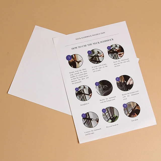 Product instruction manual custom digital 3C single page three folding page custom booklet brochure sample