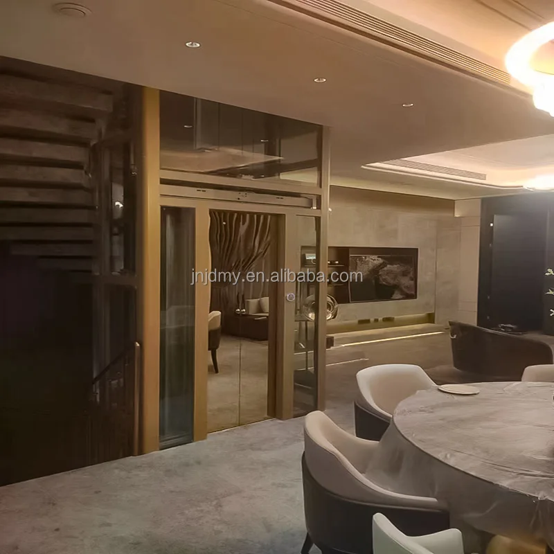 2 floor sleek contemporary glass villa home elevator for ideal option