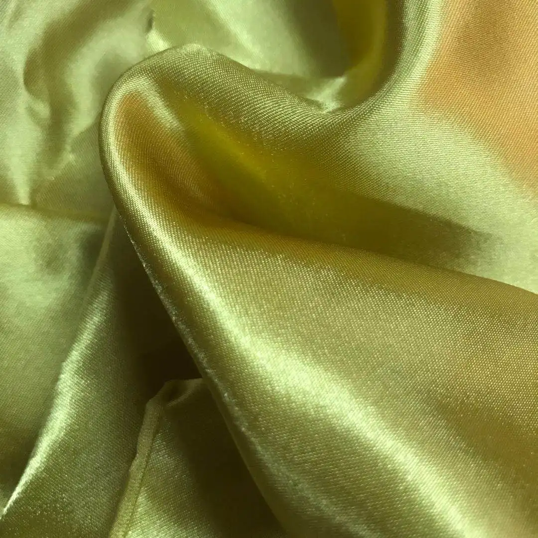 Gold Color  Shiny Satin Fabric