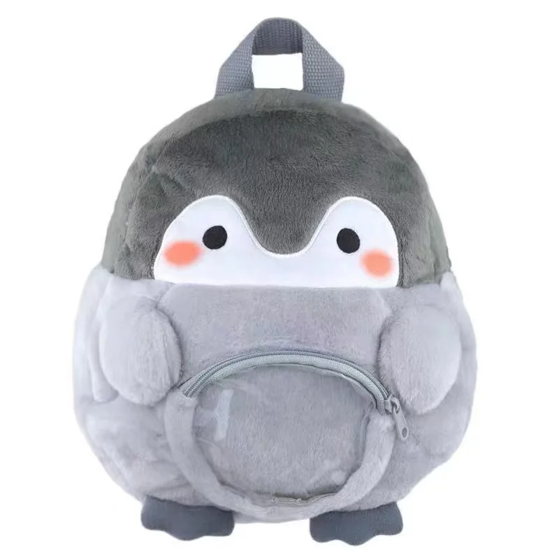 Penguin backpack female cute cartoon jk girl bag doll plush casual mini school bag Plush Mini Penguin Doll Cartoon Girl School