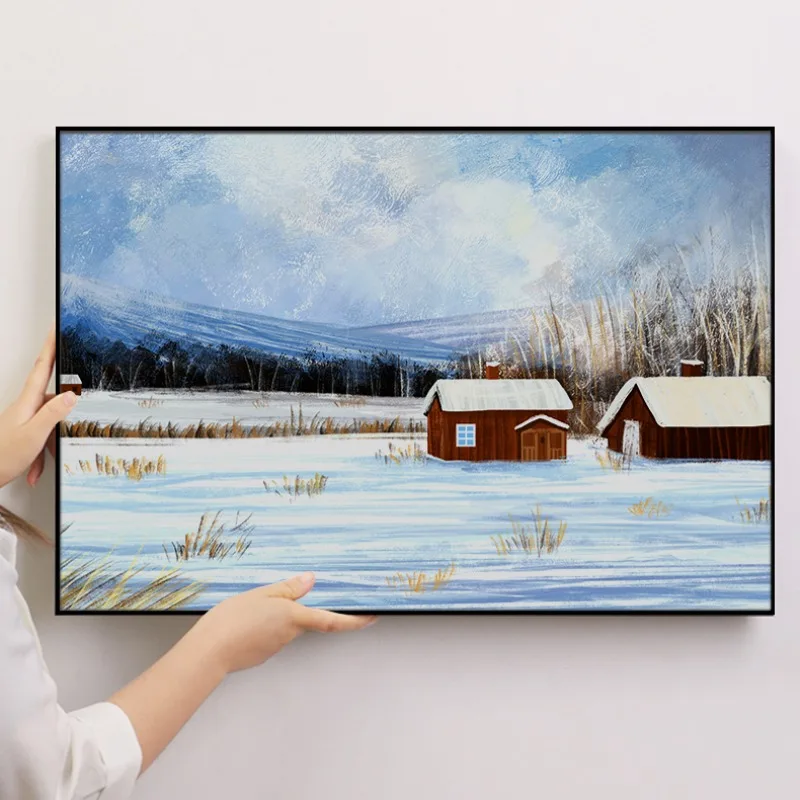 Custom Size Canvas Oil Painting Aluminium Narrow L-Shaped Profiles Metal Wall Poster Photo Picture Frames