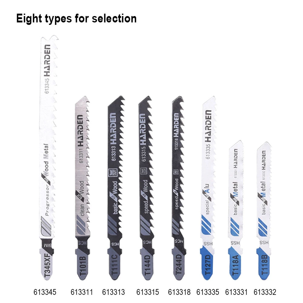 5Pcs Set Wood Curve Cutting Blades T-handle T144D for wood HCS Jig Saw Blades