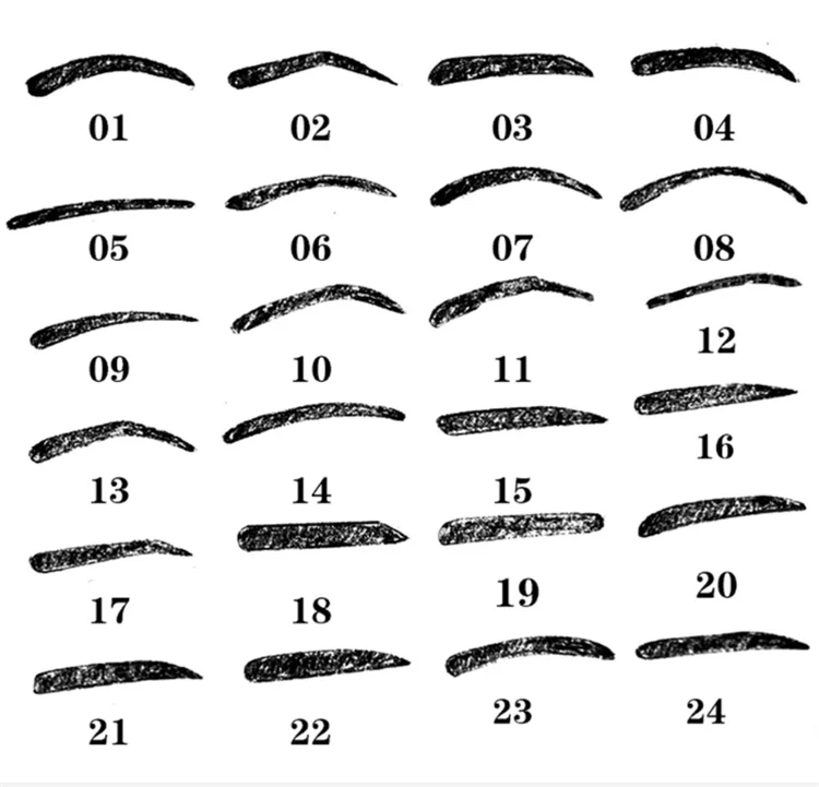24pcs Eyebrow Stencils 24 Styles Reusable Eyebrow Drawing Guide Card Brow Grooming Template DIY Eyebrow Shaper Cosmetic Tool