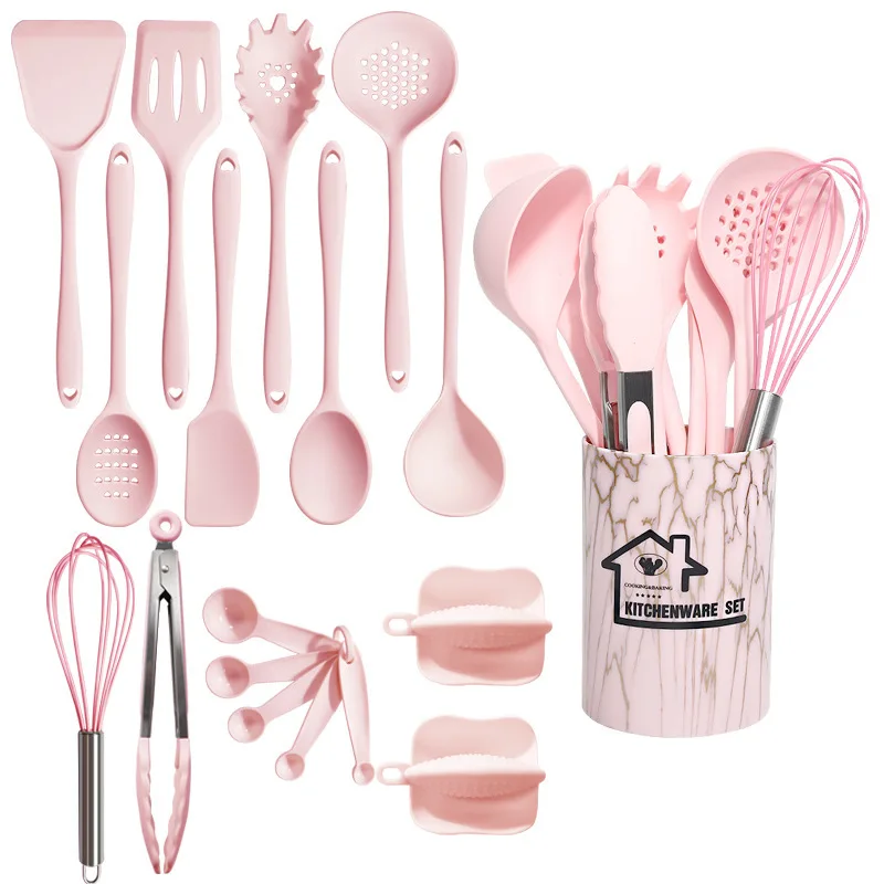 THEONE 14 Pack Bpa free silicone non stick kitchenware kitchen utensil set for cooking kitchen with box