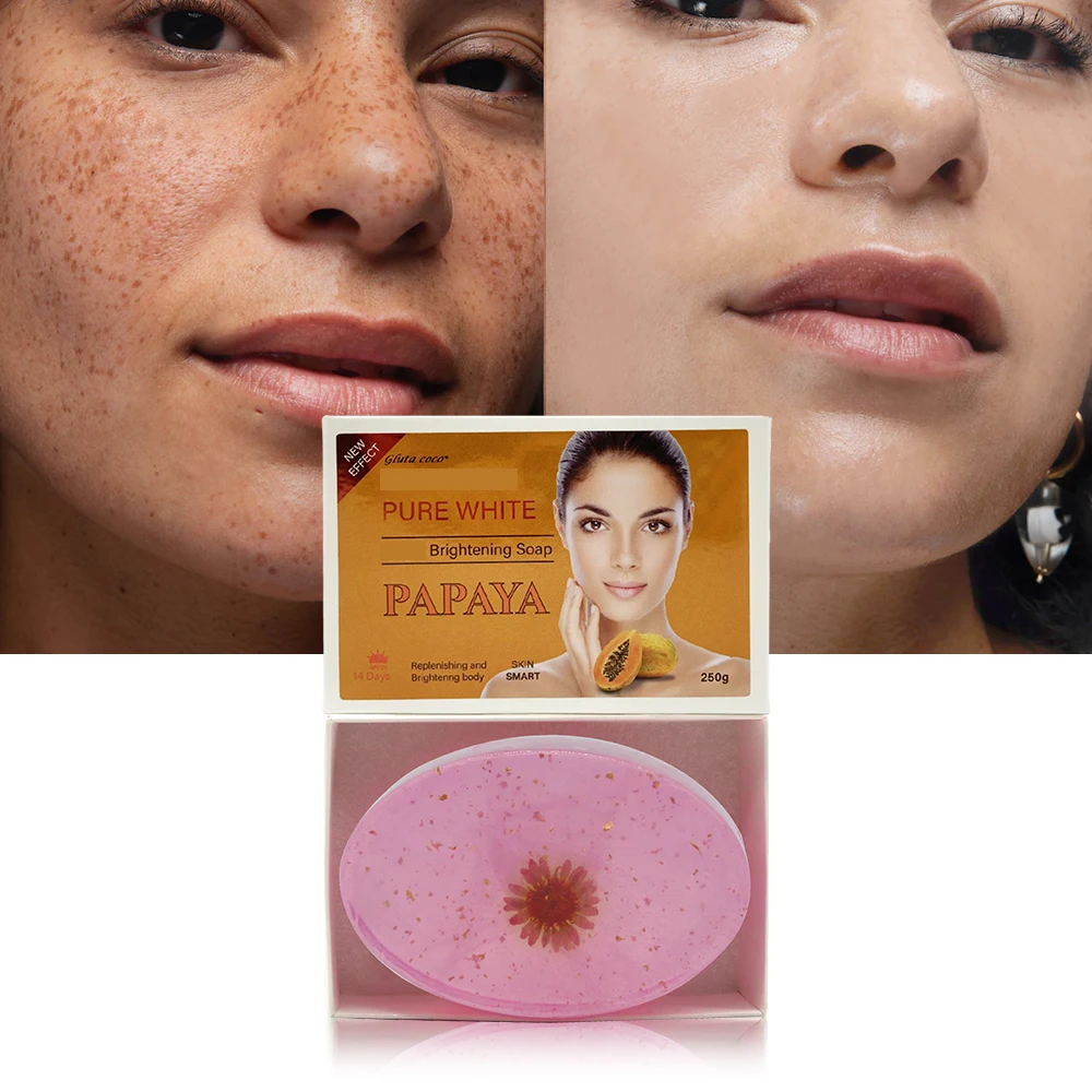 Gluta Coco PAPAYA Brightening Soap with Glutathion Dried Flowers for Soap Making Best Skin Beauty Bar Soap for Face & Body