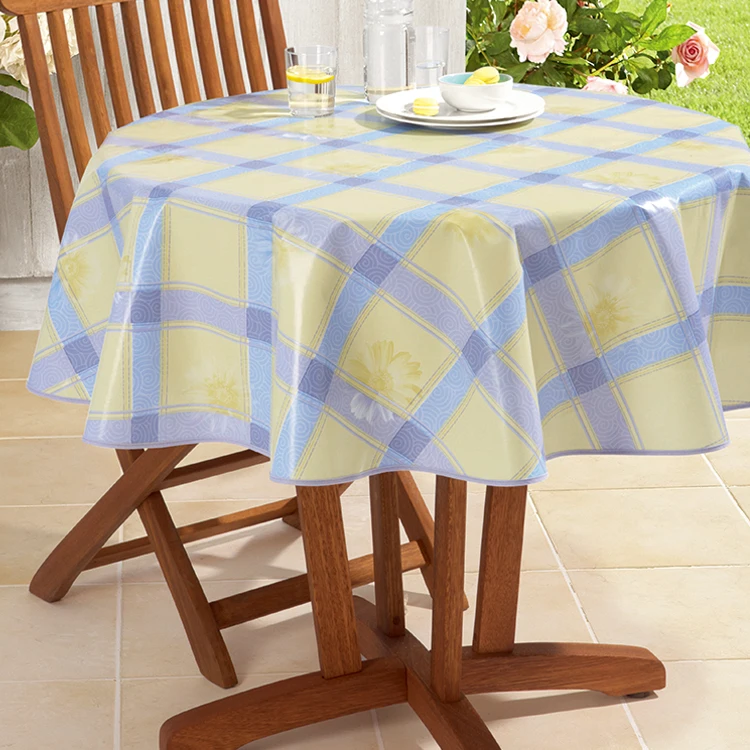 Heavy Weight Vinyl Square Table Cover Clean Oil-Proof Waterproof Stain-Resistant PVC Tablecloth