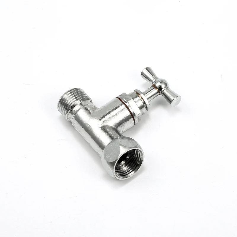 3/8 Inch Chrome Plated Mini Valve With Union-Cap Brass Angle Manual Thermostatic Radiator Valve For Temperature Control