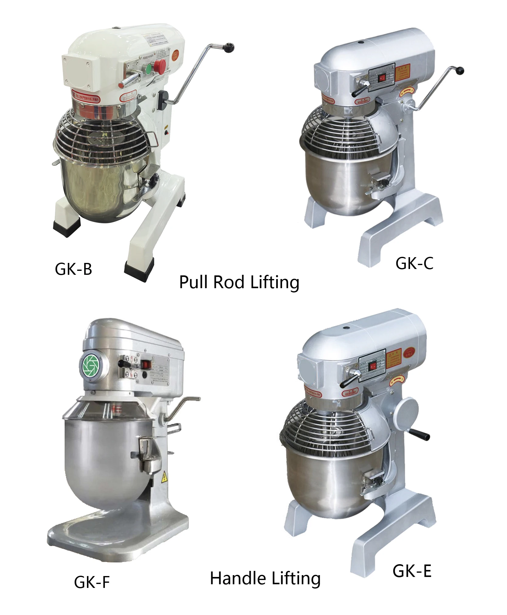 Stainless Steel Bowl Heavy Duty Electric Food Mixer 3 Speed Adjustable Baking Pizza of Choice