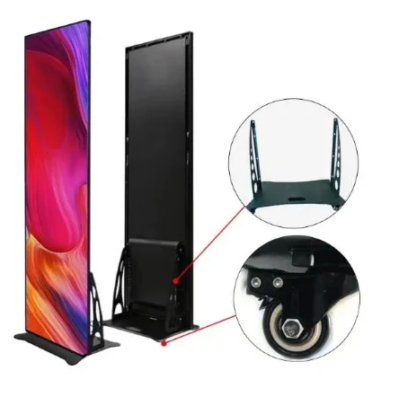 mds display Full Color P1.6 P2.5 Indoor Led Poster Display Screen Wifi USB Floor Standing Led Advertising digital poster Display