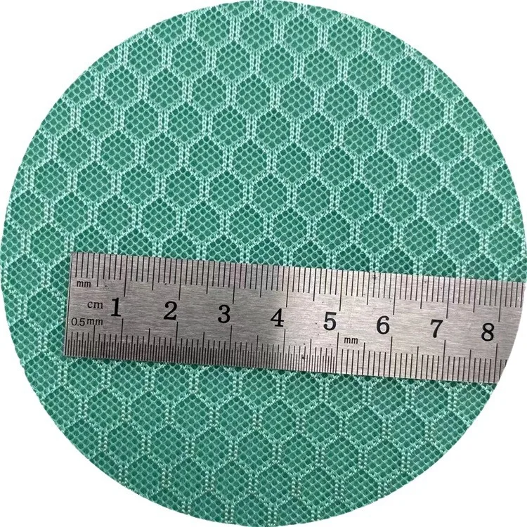 High quality hexagonal mesh fabric 100% polyester stretch fabric for seat cushion mattress side wrap