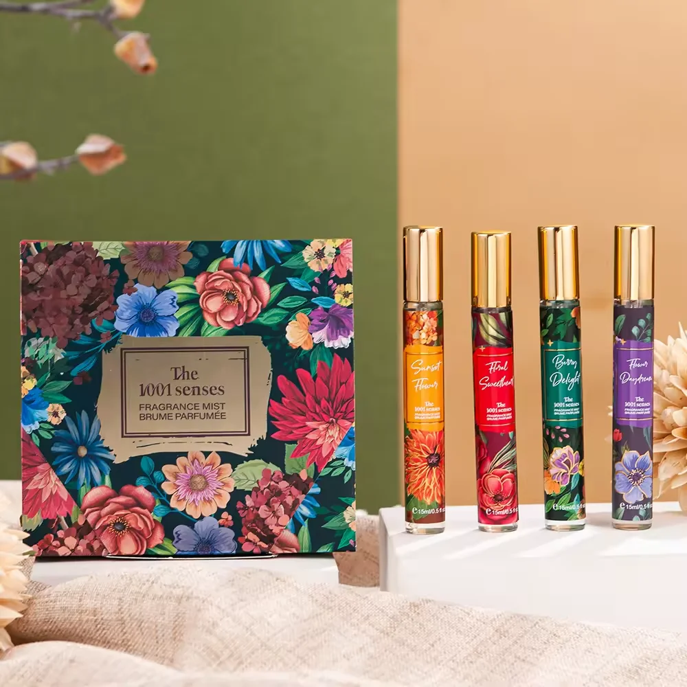 Beauty Secret mini perfume gift sets 4pc 15ml flavor fragrance spray body mist women accept private label travel/daily