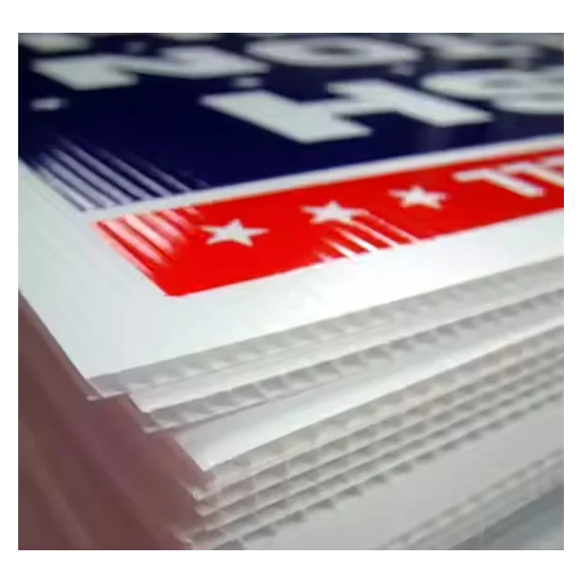 Waterproof campaign signs lawn corrugated plastic auto repair yard sign Sheet fluted yard sign blank