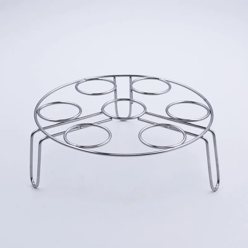 Household steaming grid steaming plate bracket high and low foot stainless steel tripod steamer rack