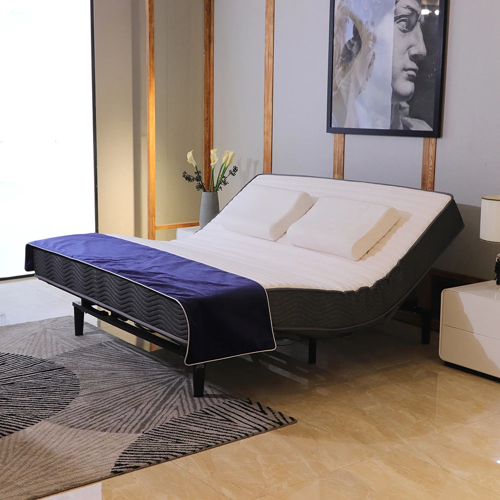 Modern Smart Furniture Cama Ajustable King or Queen Size Electric Adjustable Bed Frame With Massage for Home and Hotel