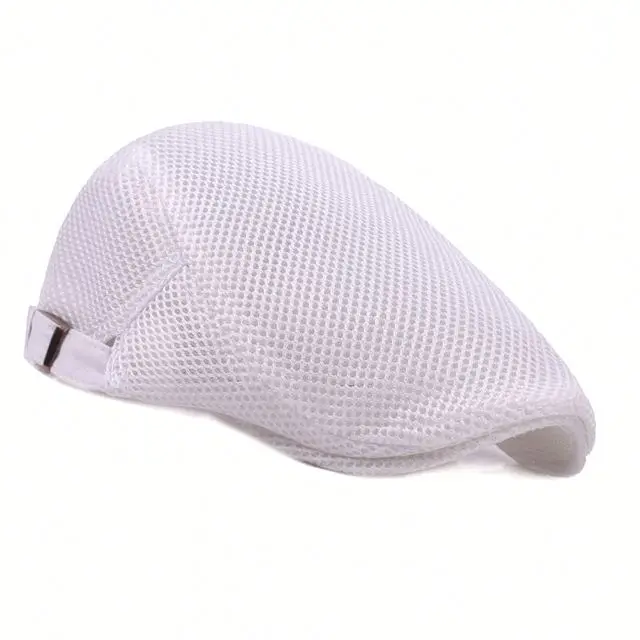 Кепка газетчика для мужчин, плоский берет с сеточкой для гольфа, вождения, лето