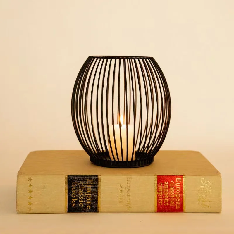 Elegant Wire Craft Retro Candlestick Decorating Candle Holders Lanterns Sample Metal Candle Holders For Wedding Home