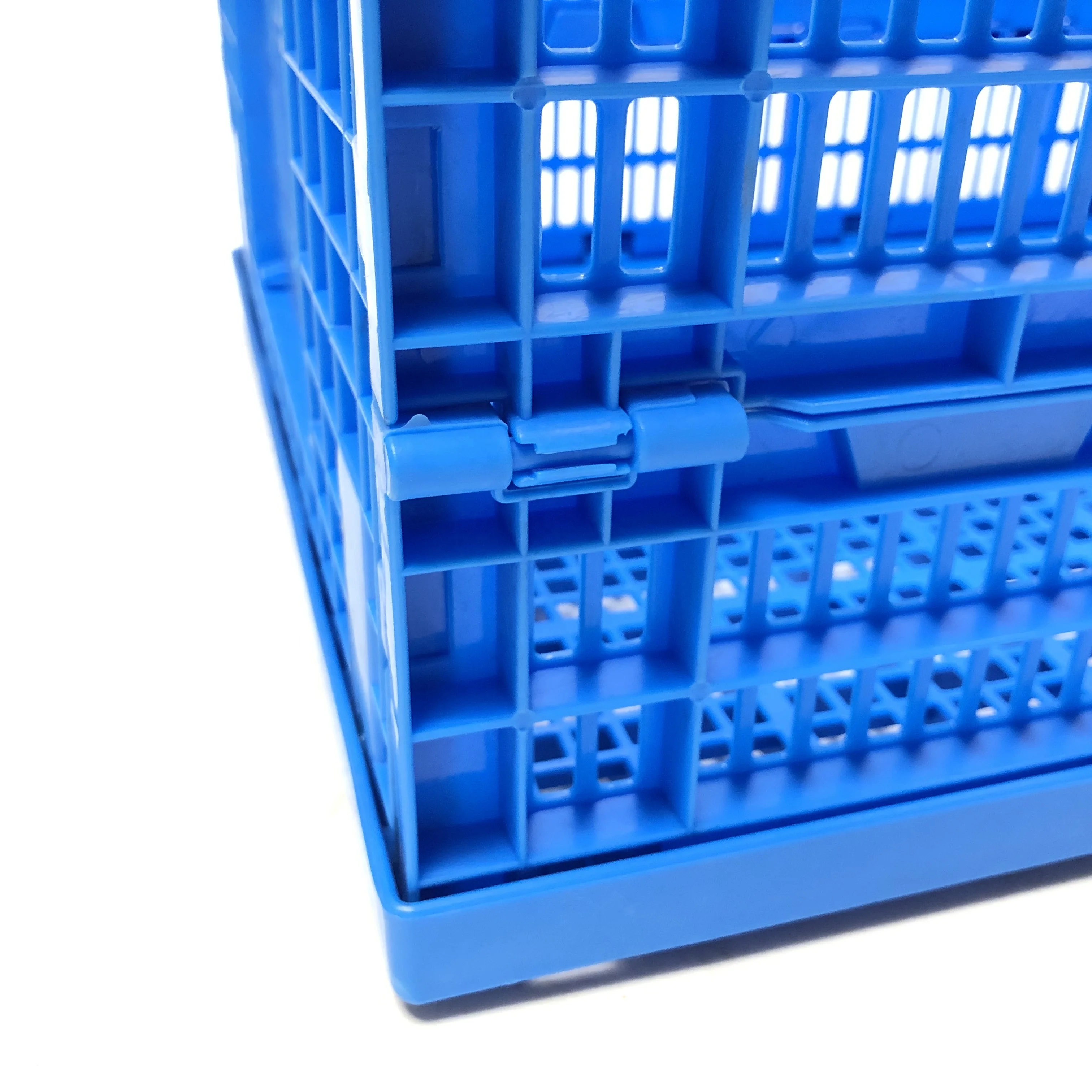 PP Plastic heavy duty folding plastic storage solid box with lid plastic collapsible crates with lid