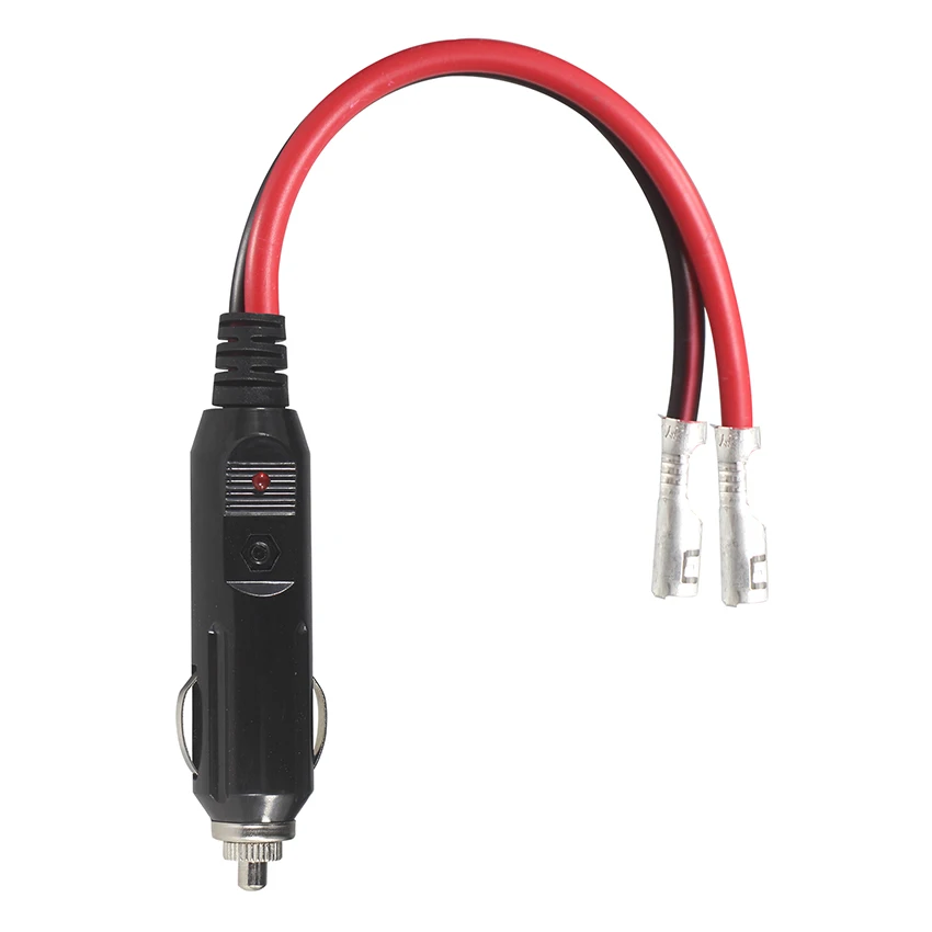 Power Supply Cord Car 12V Cigarette Lighter Plug Adapter With Cable 15cm Tail Wires Terminal