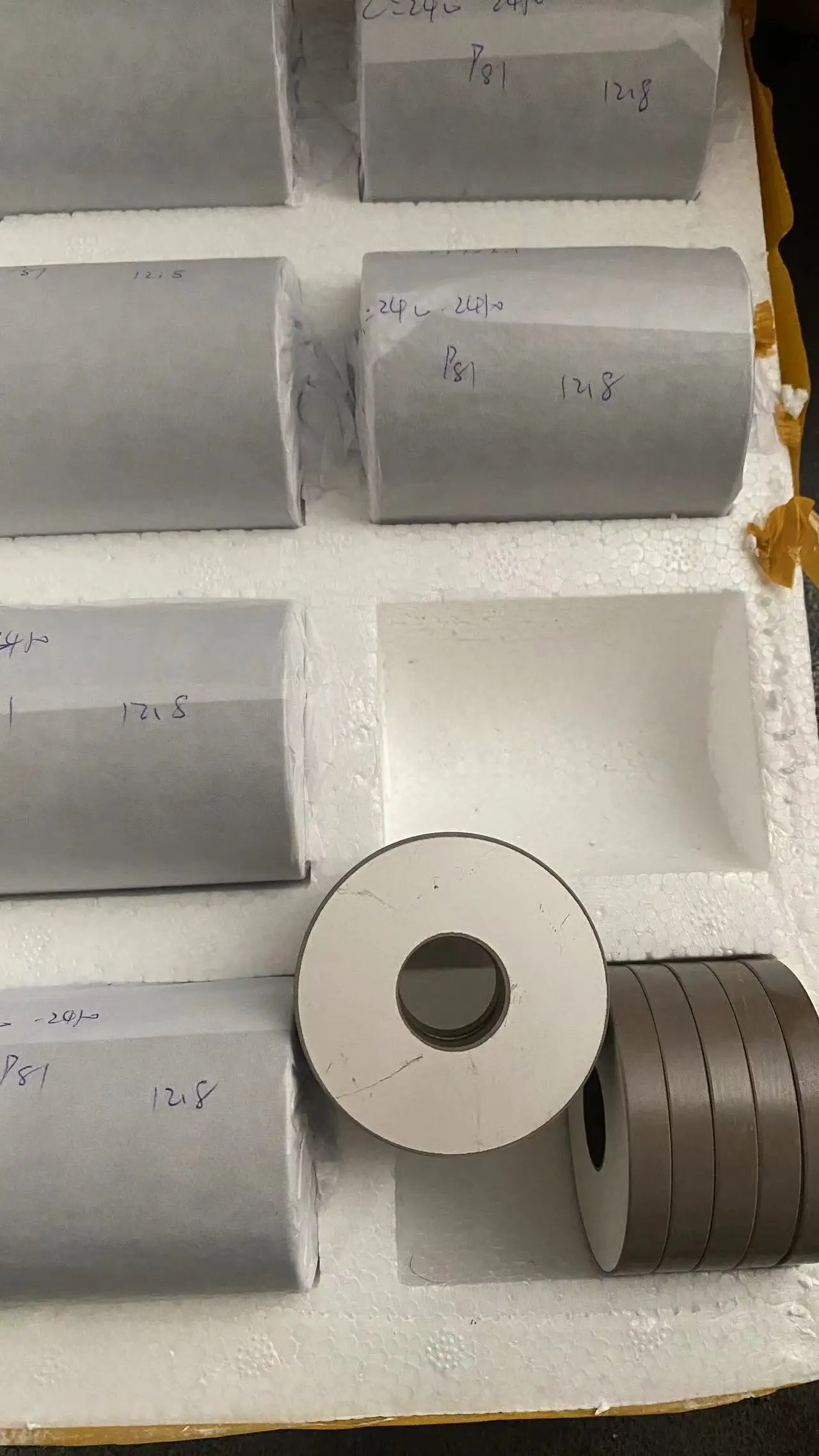 50*17*6.5 15khz Pzt-4 Pzt 5h Pzt-8 Disc Piezo Ultrasonic Transducer Sensors Piezoelectric Ceramic Components Piezo Crysta