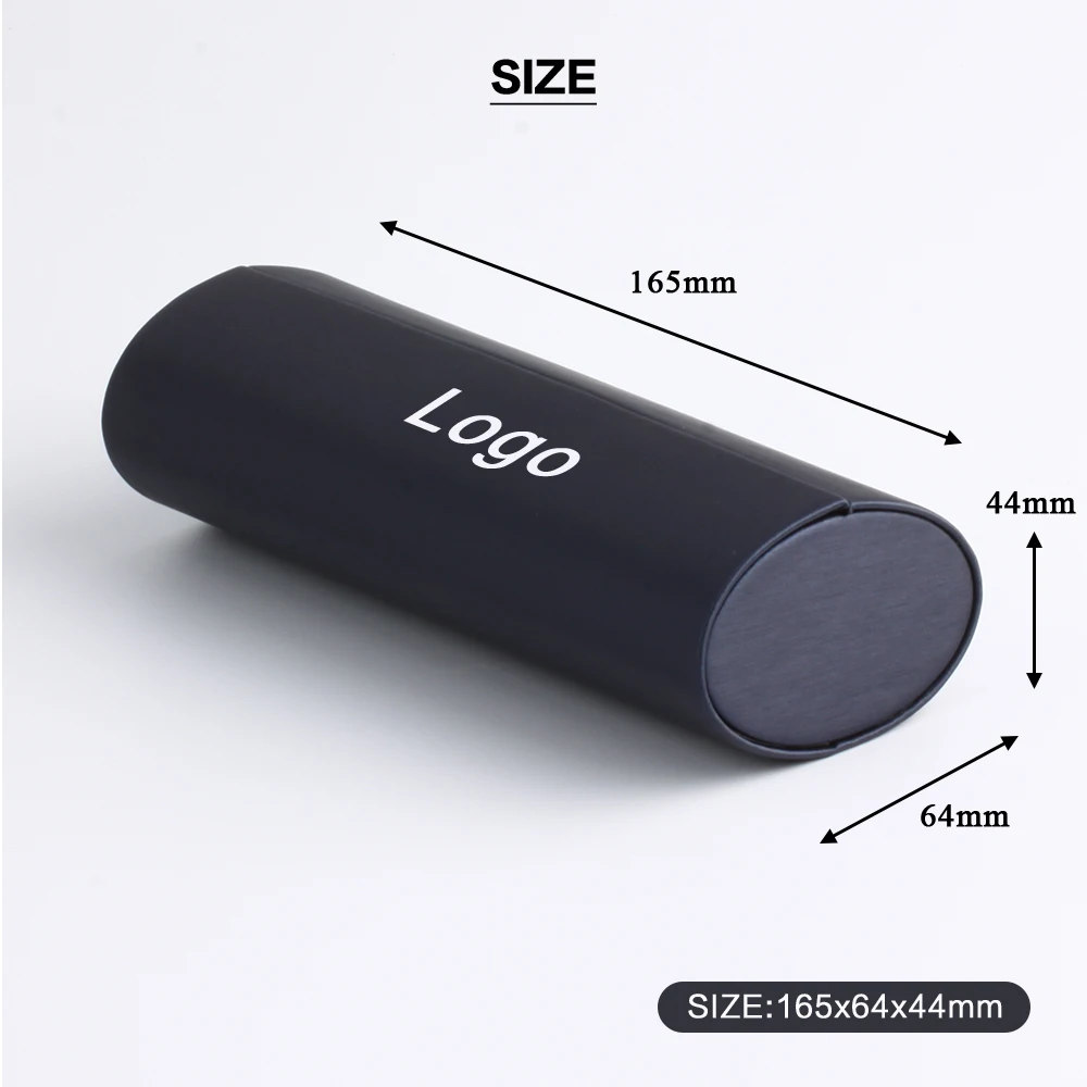 Sunglasses Case Hard Shell PU Silky Leather Magnetic Aluminium Circular Barrel Unisex Handmade Eyeglasses Package Case