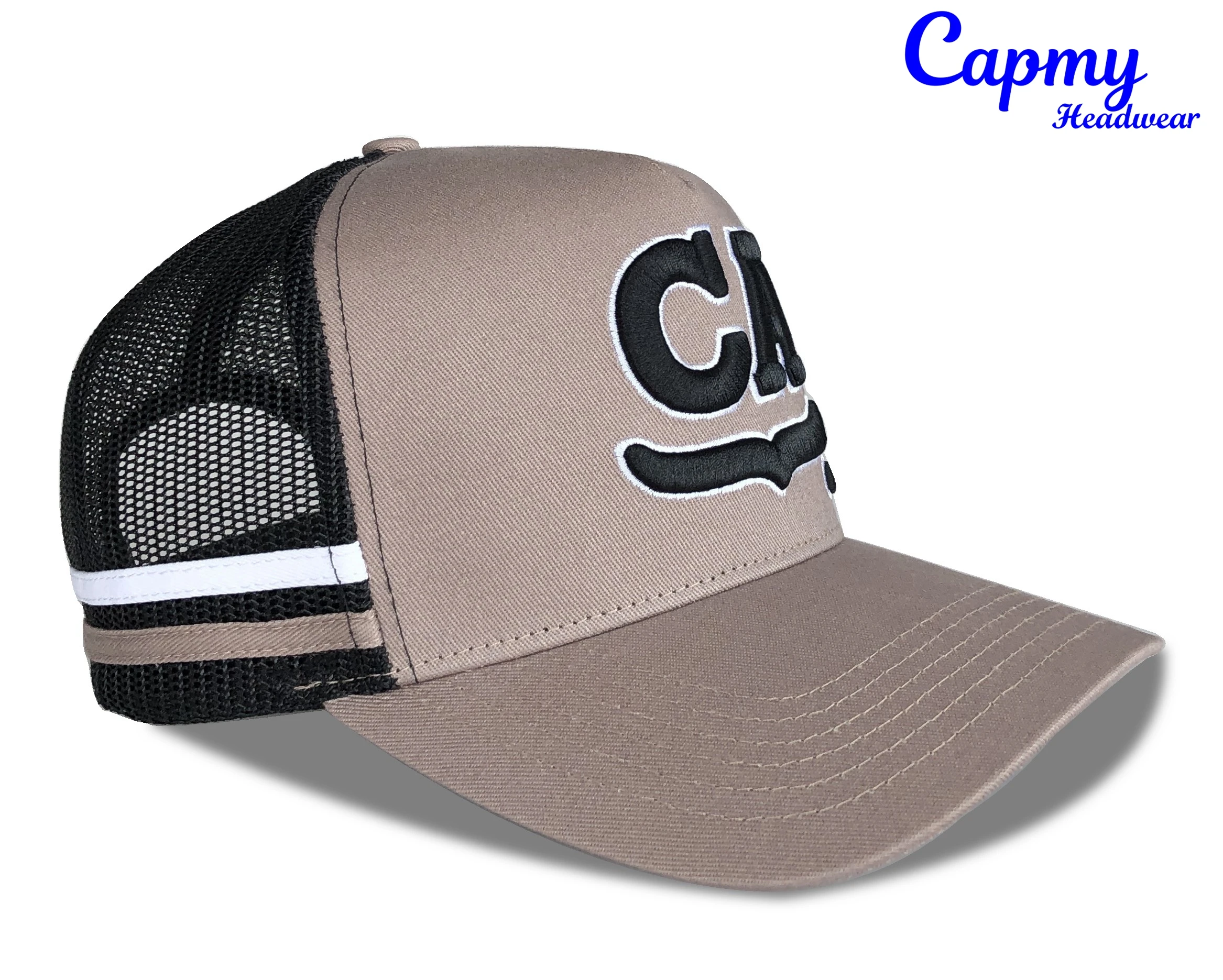 Customize Logo Australian Trucker Cap Hat Adults High Quality Embroidery Mesh Horse Racing High Profile Country Trucker Caps