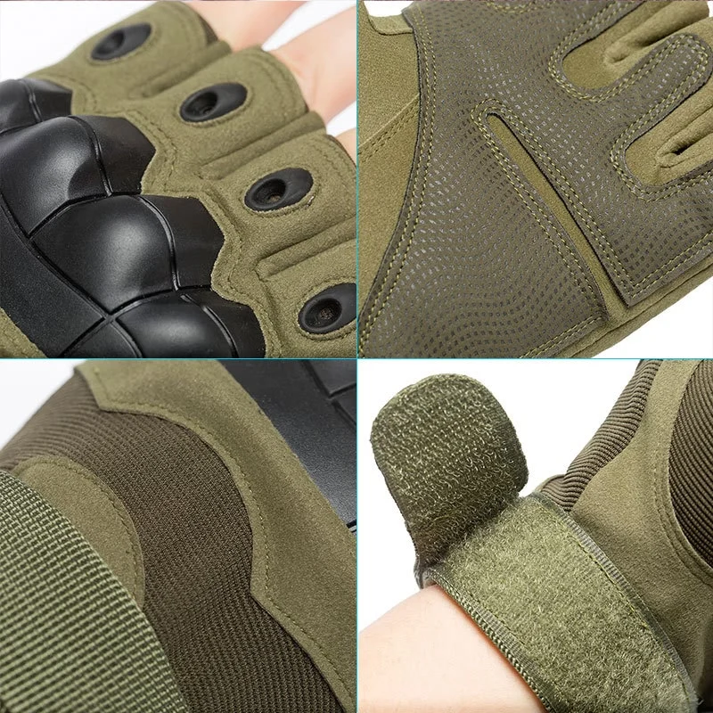 Hard Knuckle Fingerless Half Finger Climbing Outdoor Sport Workout Hunting Shooting Combat Tactical Gloves