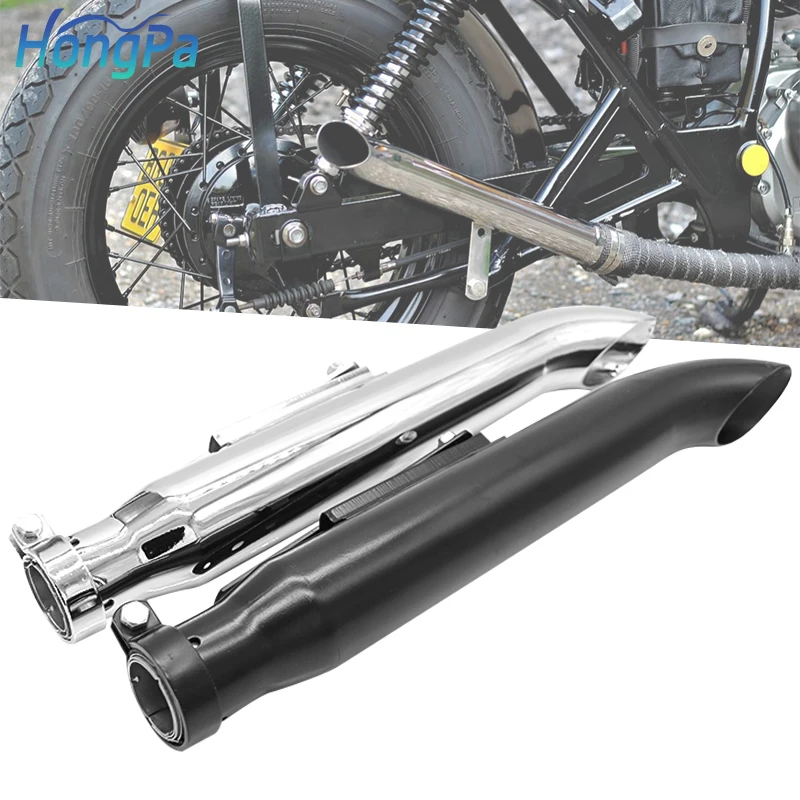 Custom Motorcycle Exhaust Pipe Universal Motorcycle Exhaust Muffler For Harley Chopper Bobber Cafe Racer
