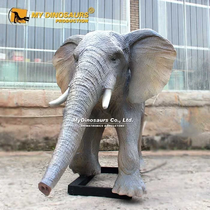 V Amusement decoration animal sculpture fiberglass life size elephant statue