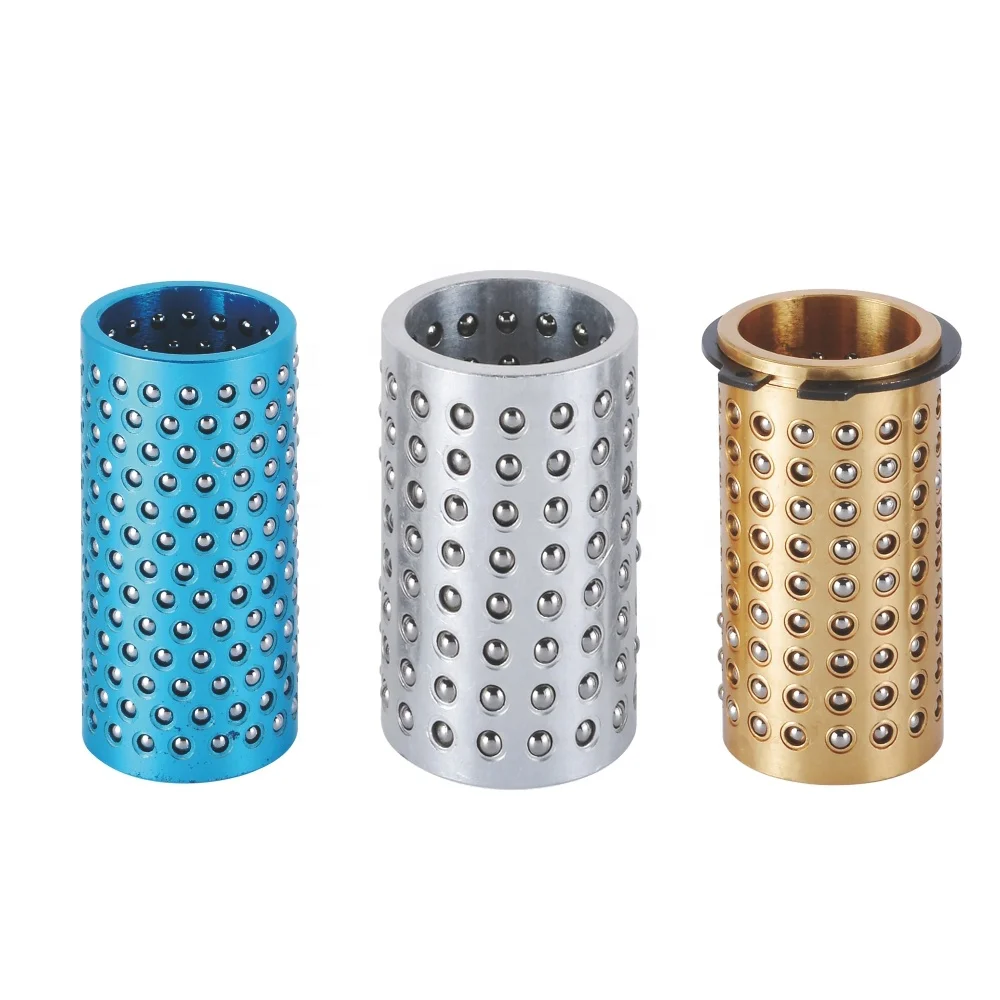 Aluminum Cage Ball Bushing for Guide Post 22*60 Pom Bearing Plastic Cage