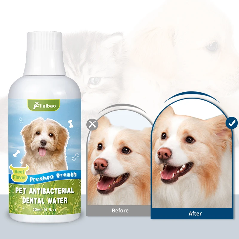 Pet Dog Breath Freshener Dental Formula Pet Cat Mouthwash And Teeth Cleaner Dog Water Additive For Dental Care
