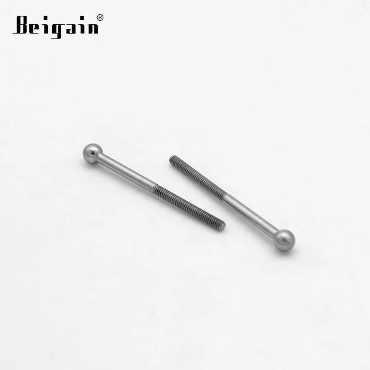 Customized Machining Aluminum Stainless Steel 304 Round Threaded Knurled Dowel Long Shaft Pin