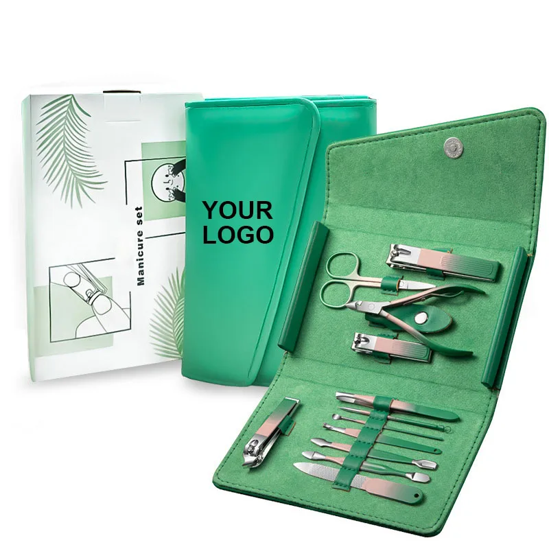 Korea Hot Sale Professional Manicure Set Foot Pedicure Care Tool Stainless Steel Gradient Color Scissors Nail Clipper Kits