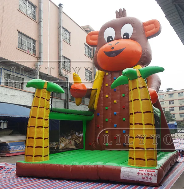 Cheap Playground inflatable rock climbing walls sport games for pressure