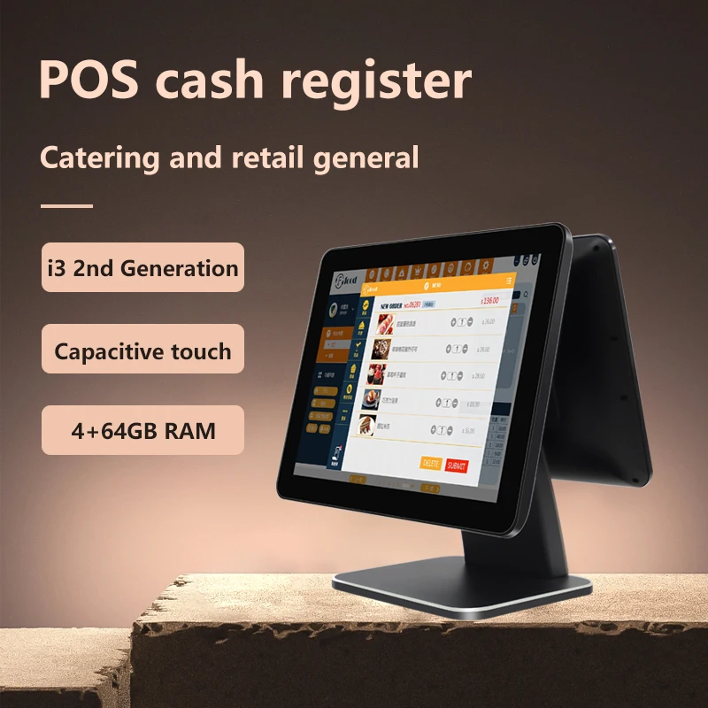 Двойной сенсорный экран 15 6 дюймов Android POS системы все в одном кассовый аппарат розничный магазин терминал с принтером сканер