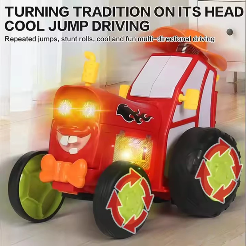 Remote Control Crazy Jump Stunt Car with Light Music Radio Control Toy Vehicle