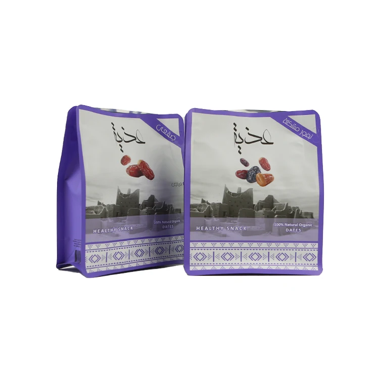 Custom Dried Mangoes Cacao Snack Clear Window Foil Stand up Pouch Food Dry Fruits Packaging Bags With Zipper