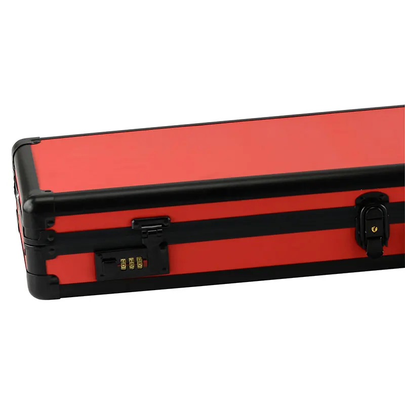 51' Aluminum Case In Red Aluminum Storage Case With Foam Padding Aluminum Fishing Rod Case