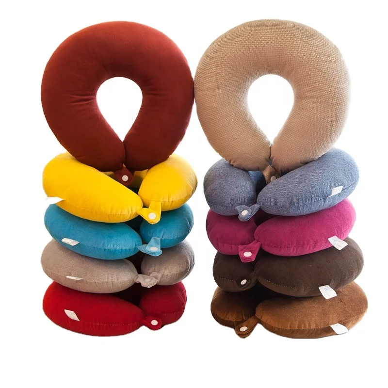 U-shaped cervical neck support pillow travel sleep car portable massage nap pp cotton U-shaped pillow