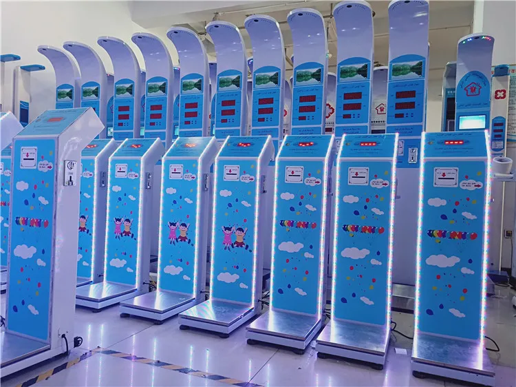 Coin operated luggage weighing scales hospital body weight scale