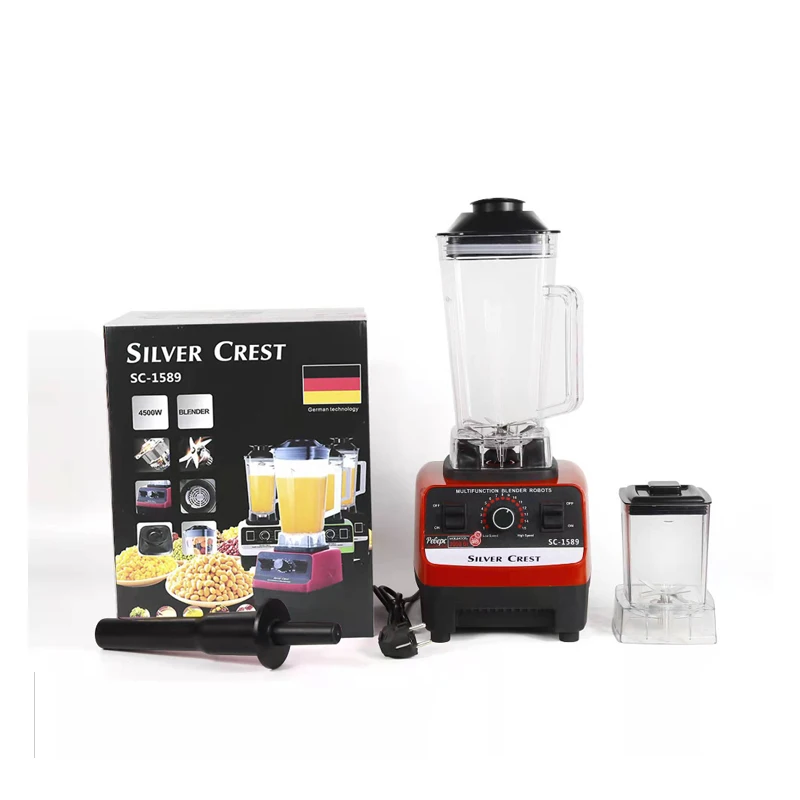 2023 Hot Sell 2 In 1 Heavy Duty Commercial Kitchen Household Fresh Fruit Juicer Electrical Silver Crest Smoothie Mixer Blender