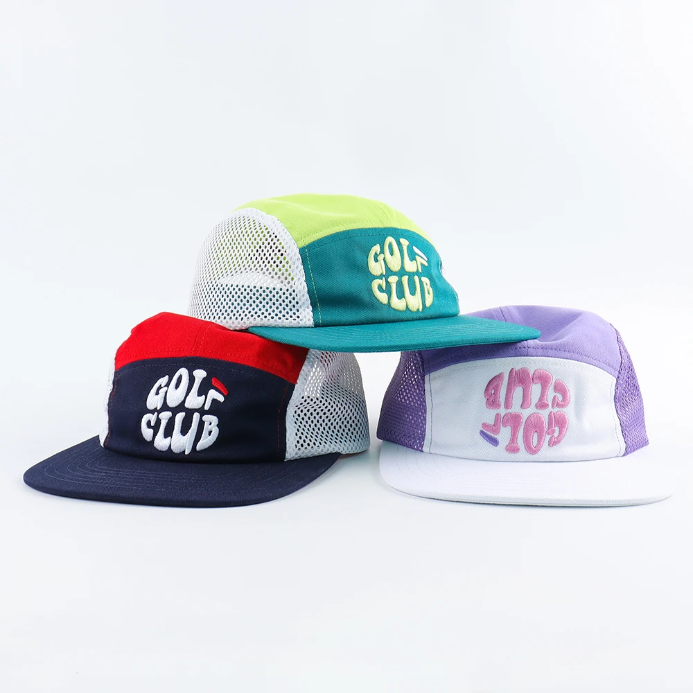 Индивидуальная многоцветная неструктурированная Кепка с плоскими полями и 5 панелями кепка для бега вышивкой дышащая бейсболка панельных шляп gorras