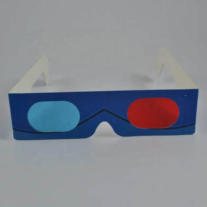 
factory price whole sale paper anaglyph red blue 3d glasses 