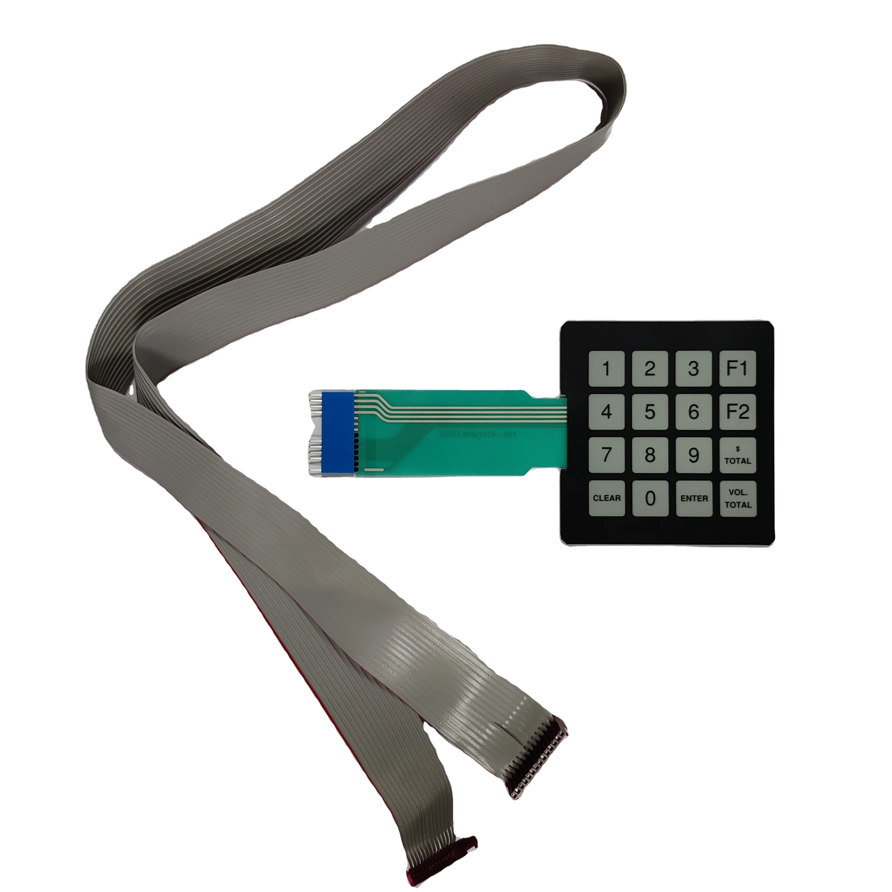 Durable Grey data cable single-row 14pins ribbon cable for fuel dispenser keypad  encore 500s 100cm