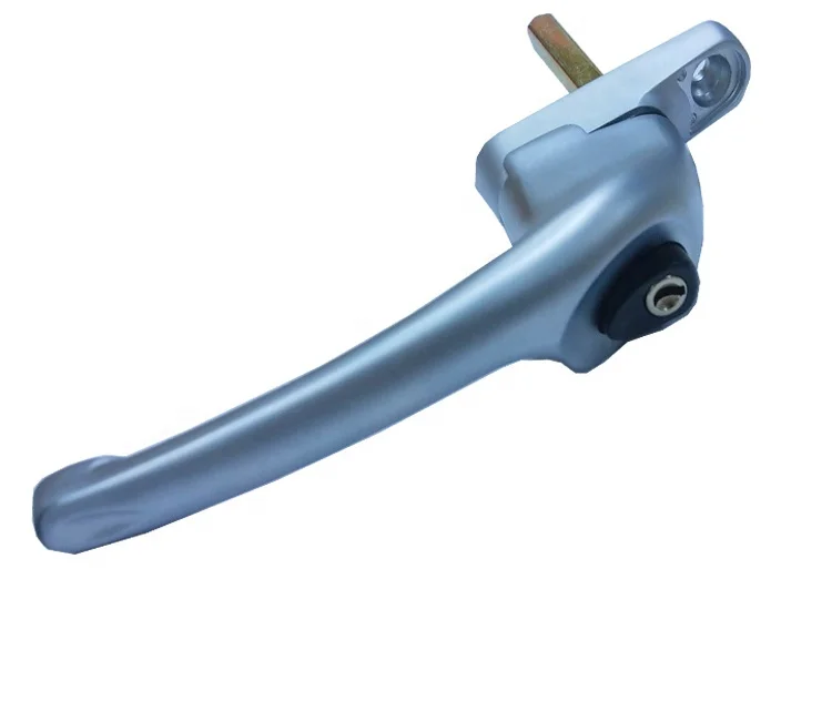ISO9001 Ningbo Lianggong Cranked Zinc Satin Chrome Satin Silver UPVC Window Handle