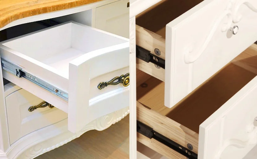 Аксессуары для мебели, телескопический шарикоподшипник SS, телескопический канал, кухонная корзина, слайд (автоматически всплывает)