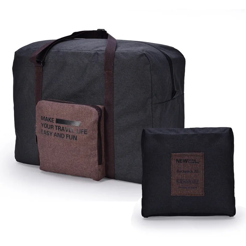 Large Capacity Waterproof Oxford Expandable Lightweight Folding Luggage Bag Suitcases Foldable Travel Duffel Bag