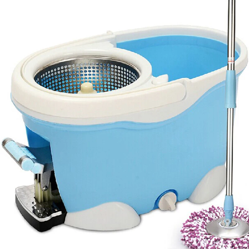 8L Capacity Bucket Super Easy Pedal 360 Degree Spin Magic Mop Lazy Floor Cleaner Mop