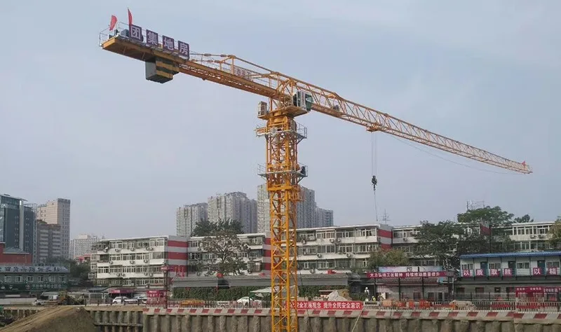 New used luffing mobile tower crane 2 fall and 4 fall qtz50 qtz60 qtz80 qtz120 qtz200 tower crane 8 ton 10t 20 ton  30t 32t