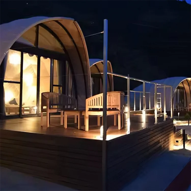 eurocamp comfortable wild 6x4m permanent resort outdoor waterproof use glamping glass door luxury hotel tents